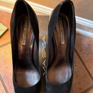 Via Spiga Brown Suede Pumps, Size 9.5